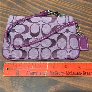Purple Coach Iconic Logo Wristlet / Wallet